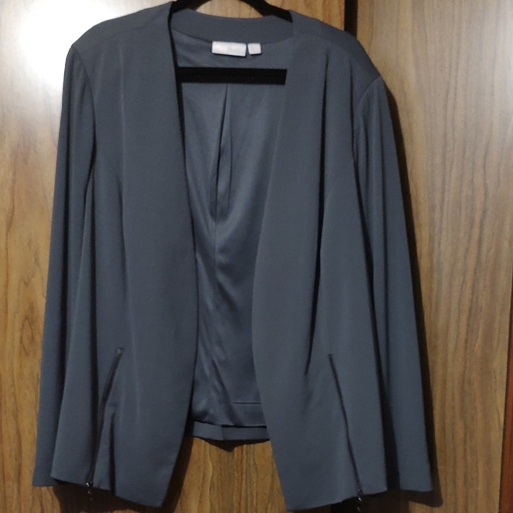 Belle By Kim Gravel Charcoal Women's Blazer